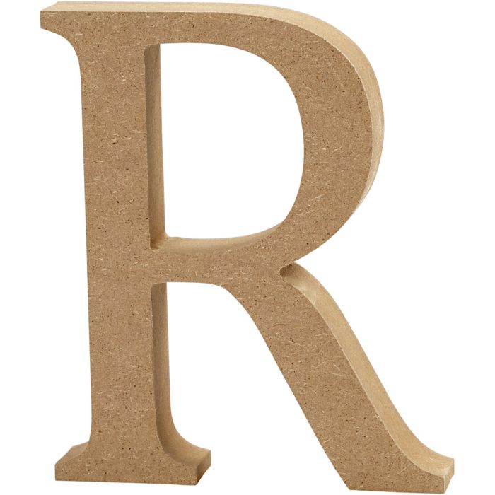 Lettre, R, H : 8 cm, ép. 1,5 cm, 1 pièce