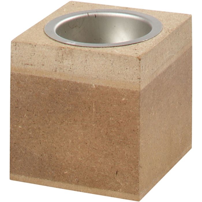 Bougeoir, H : 6 cm, dim. 6x6 cm, 1 pièce