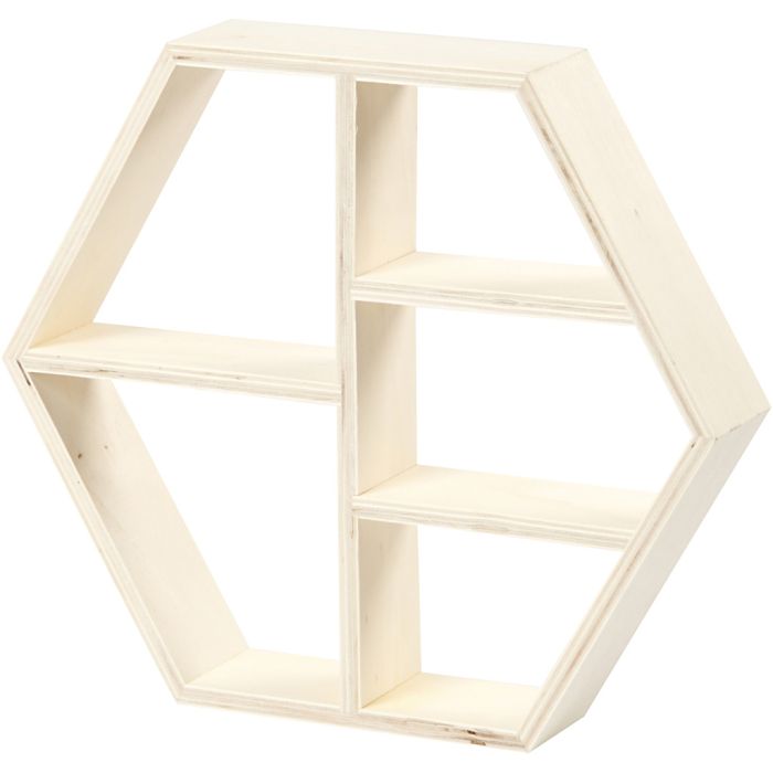 Etagère en bois, H : 25 cm, P: 5 cm, L : 28,5 cm, 1 pièce