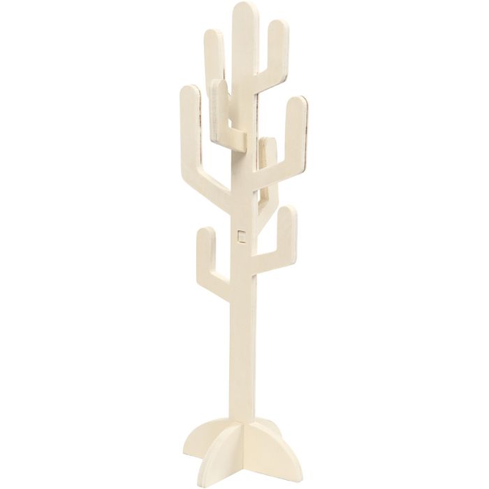 Cactus en bois, H : 38 cm, L : 12 cm, ép. 8 mm, 1 pièce