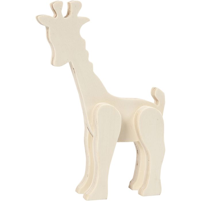Figurine en forme d'animal, Girafe, H : 19 cm, L : 14 cm, 1 pièce