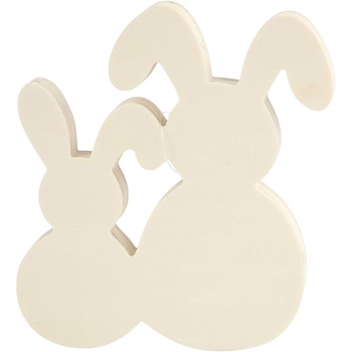 Lapins, H : 17 cm, L : 16 cm, ép. 2 cm, 1 set
