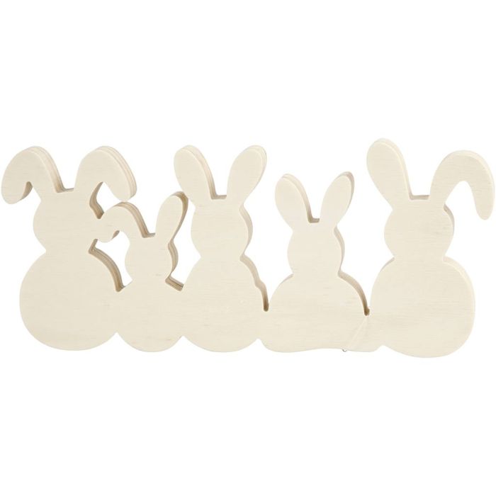 Lapins, H : 11 cm, L : 30 cm, ép. 2 cm, 1 set