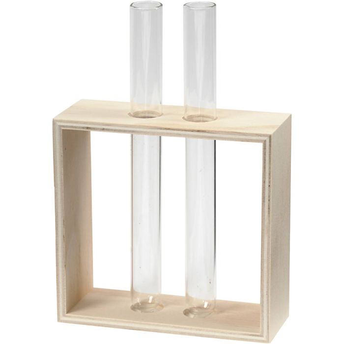 Support de tube à essai, H : 10+15 cm, P: 4 cm, L : 10,5 cm, 1 pièce