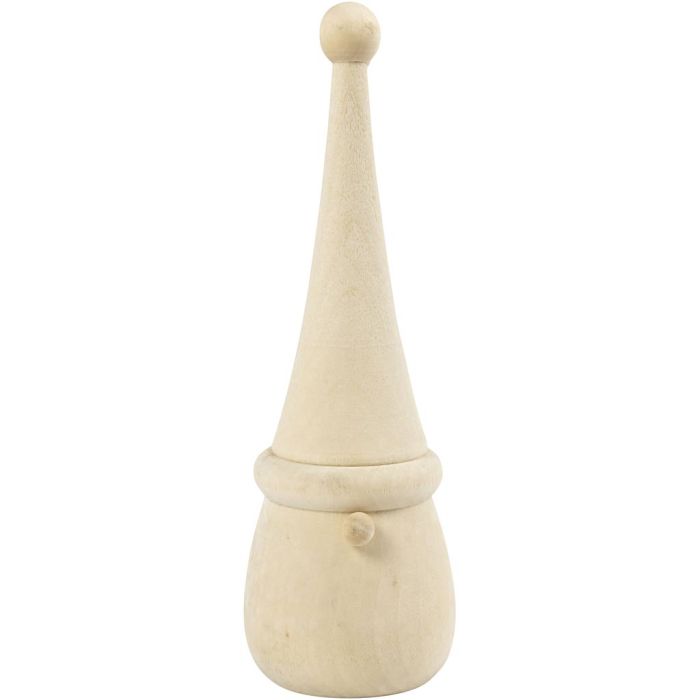 Nain de jardin Noël scandinave, H : 16 cm, d 6 cm, 1 pièce