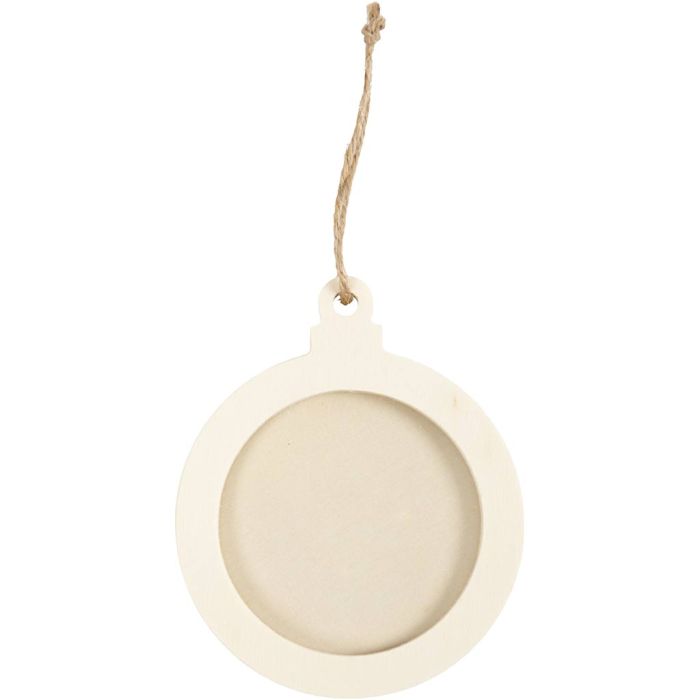 Cadre, décorations à suspendre, P: 0,5 cm, d 8 cm, 24 pièces/ 1 Pq.