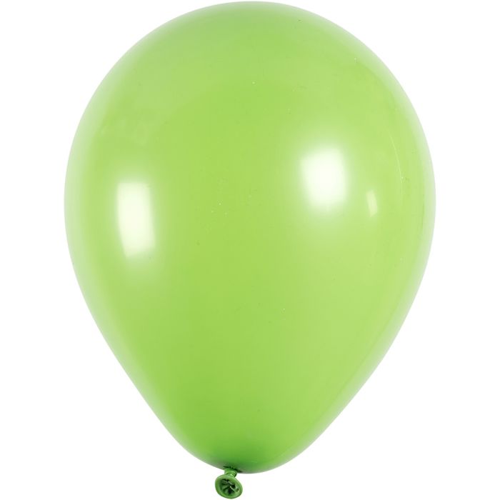 Ballons, d 23 cm, rond, vert, 10 pièces/ 1 Pq.