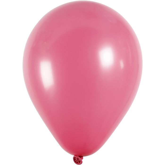 Ballons, d 23 cm, rond, rose foncé, 10 pièces/ 1 Pq.