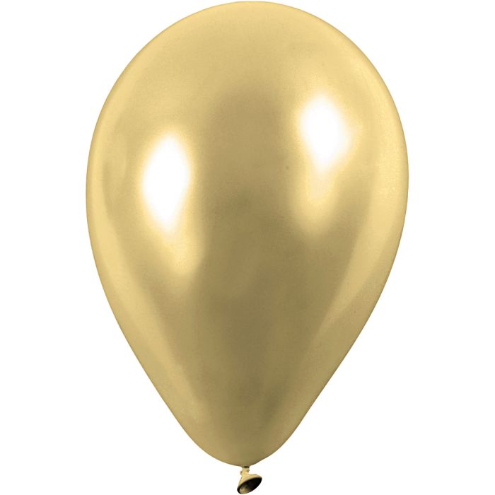 Ballons, d 23 cm, rond, or, 8 pièces/ 1 Pq.