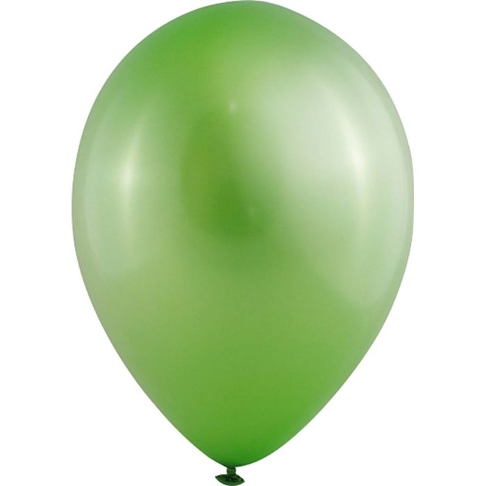 Ballons, dim. 23 cm, rond, vert métallique, 8 pièces/ 1 Pq.