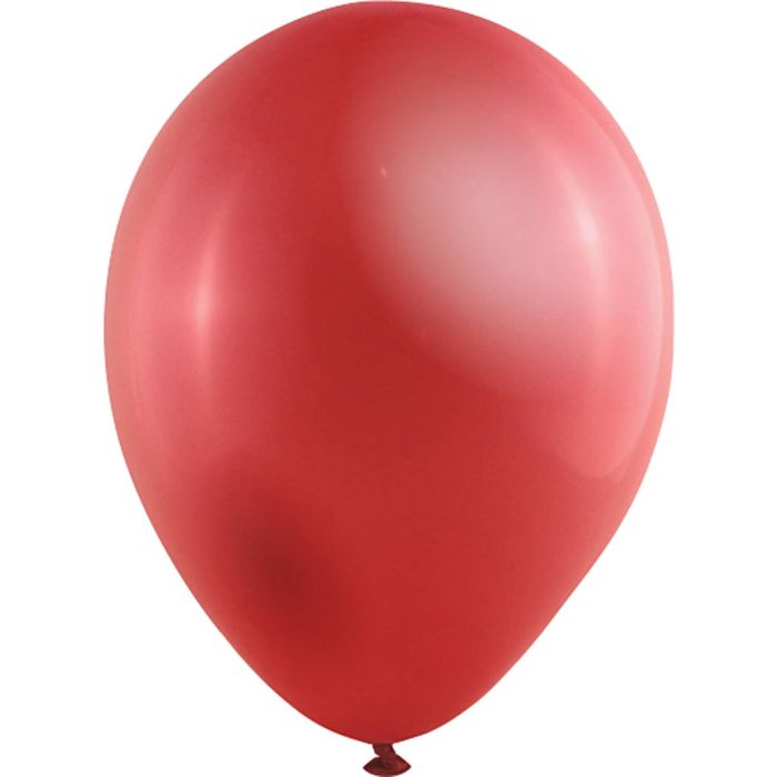 Ballons, dim. 23 cm, rond, rouge métallique, 8 pièces/ 1 Pq.