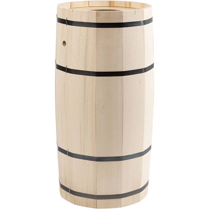 Tonneau pour carnaval, hêtre, H : 54 cm, d 26 cm, grand, 1 pièce