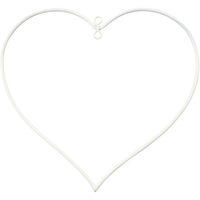 Coeur, dim. 13x13 cm, ép. 2,5 mm, blanc, 10 pièces/ 1 Pq.