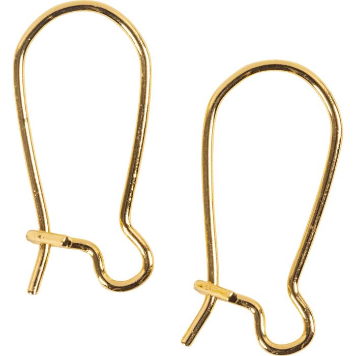 Boucles d'oreilles, dim. 15 mm, doré, 10 pièces/ 1 Pq.