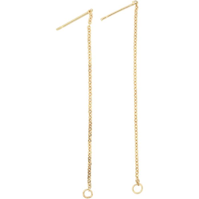 Boucles d'Oreilles, L : 70 mm, doré, 1 paire