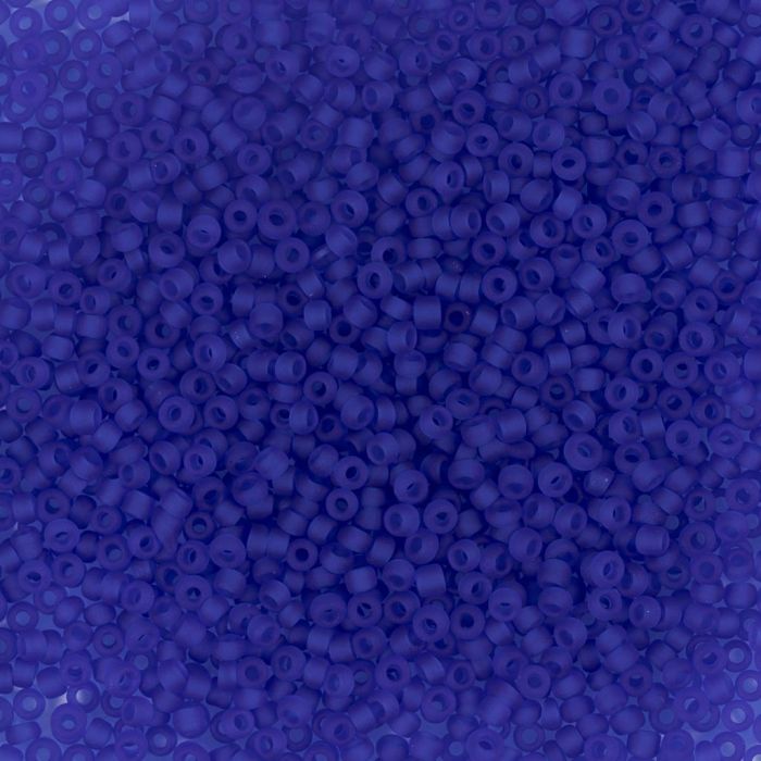 Perles de rocaille, dim. 15/0, d 1.7 mm, diamètre intérieur 0,5-0,8 mm, bleu, 25 gr/ 1 Pq.