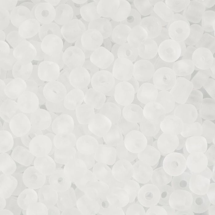 Perles de rocaille, dim. 6/0, d 4 mm, diamètre intérieur 0,9-1,2 mm, blanc, 25 gr/ 1 Pq.