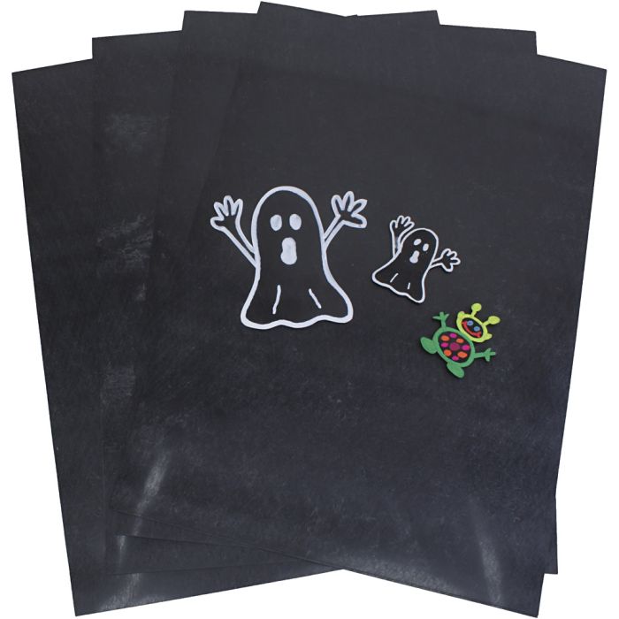 Feuilles de plastique thermorétractable, A4, noir, 5x10 flles/ 1 Pq.