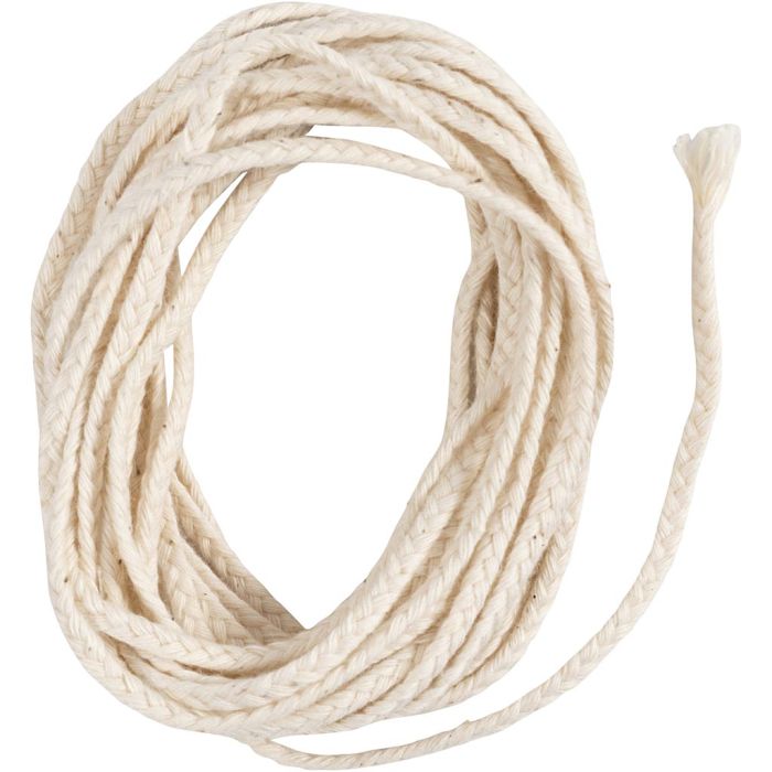 Mèche, Adapté aux bougies trempées (dia. 22-30 mm) et aux bougies moulées (dia. 60-80 mm), 100 gr, 3 m/ 1 Pq.