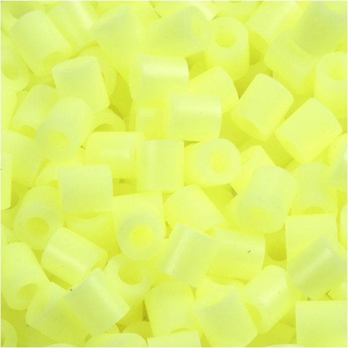 Perles à repasser, dim. 5x5 mm, diamètre intérieur 2,5 mm, medium, jaune pastel (32244), 1100 pièces/ 1 Pq.