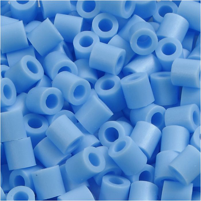 Perles à repasser, dim. 5x5 mm, diamètre intérieur 2,5 mm, medium, bleu pastel (32224), 6000 pièces/ 1 Pq.