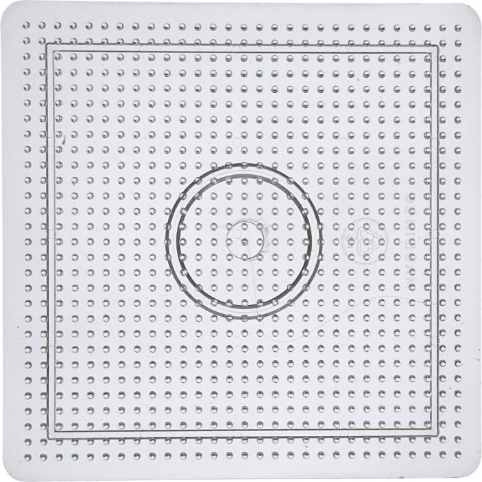 Plaques à picots, carré, dim. 15 cm, medium, transparent, 1 pièce