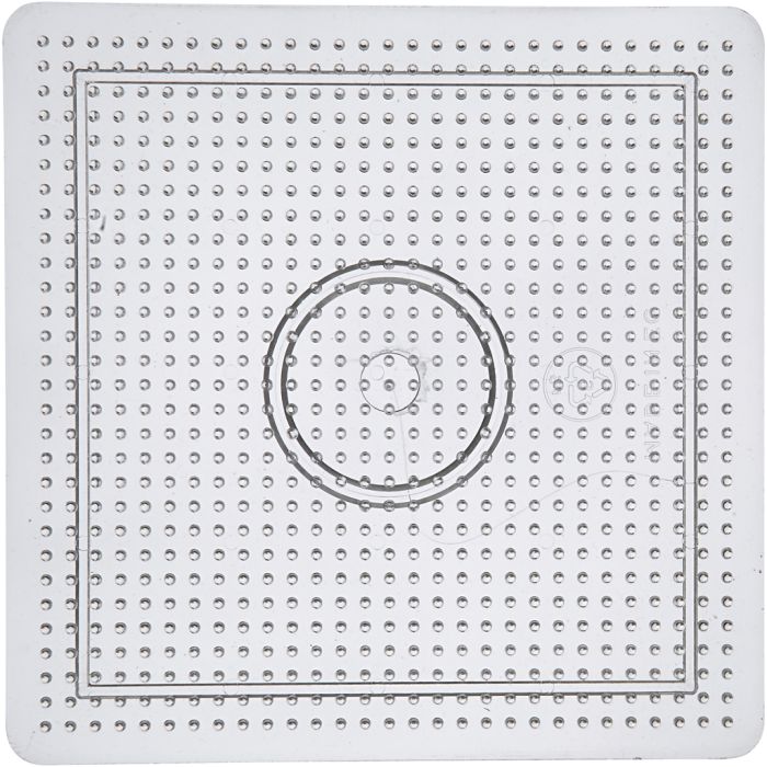 Plaques à picots, grand carré, dim. 14,5x14,5 cm, medium, transparent, 1 pièce