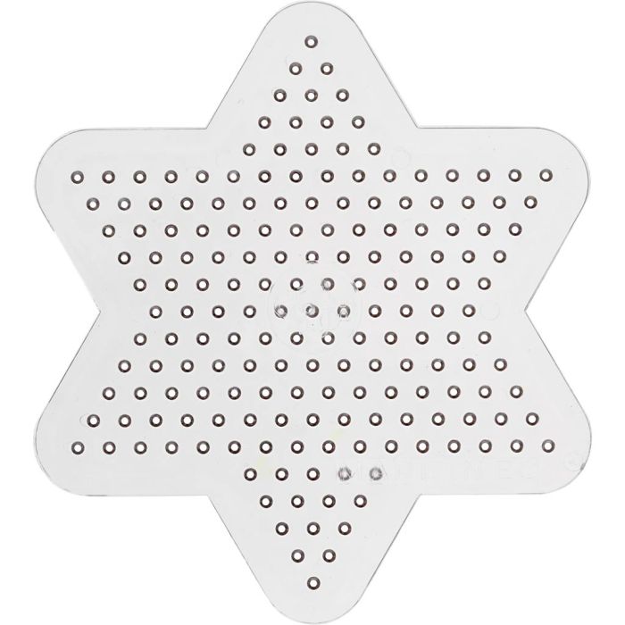 Plaques à picots, petite étoile, moyenne, dim. 9 cm, medium, transparent, 1 pièce