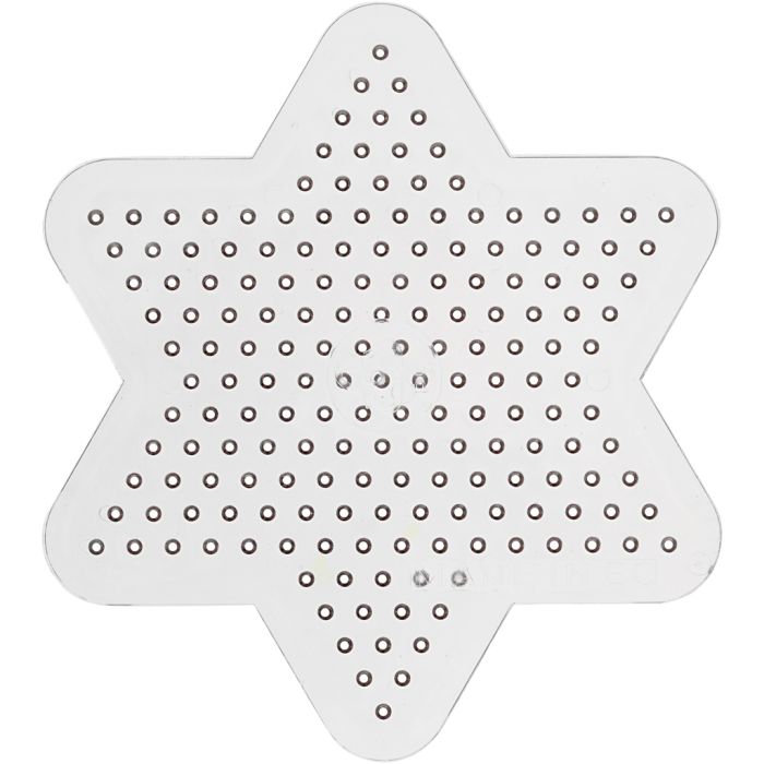 Plaques à picots, petite étoile, d 10 cm, medium, transparent, 1 pièce