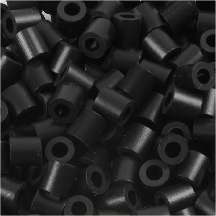 Photo Pearls, dim. 5x5 mm, diamètre intérieur 2,5 mm, medium, noir (1), 1100 pièces/ 1 Pq.