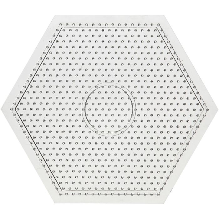 Plaques à picots, grand hexagone, dim. 15x15 cm, medium, 10 pièces/ 1 Pq.