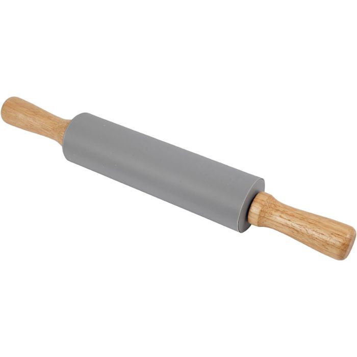 Rouleau à pâtisserie, L : 38 cm, d 5,5 cm, gris, 1 pièce