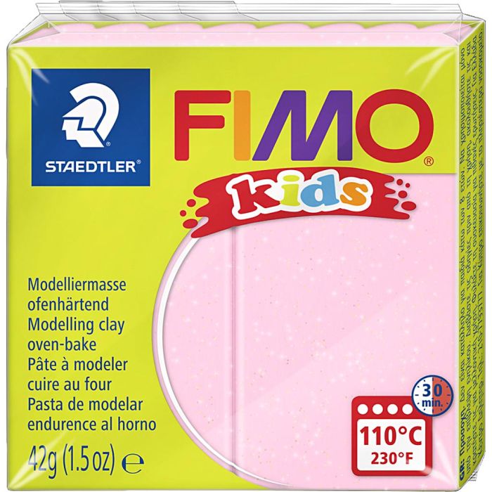 Pâte FIMO® pour Enfant, paillettes, rouge perle, 42 gr/ 1 Pq.