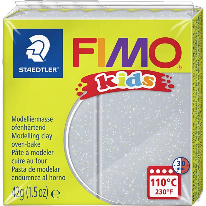 Pâte FIMO® pour Enfant, paillettes, argent, 42 gr/ 1 Pq.