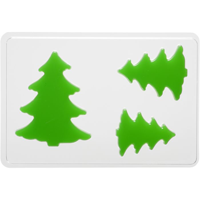 Moule décoratif, sapins, H : 6+8+10 cm, P: 9 mm, dim. 14,9x22 cm, 1 pièce