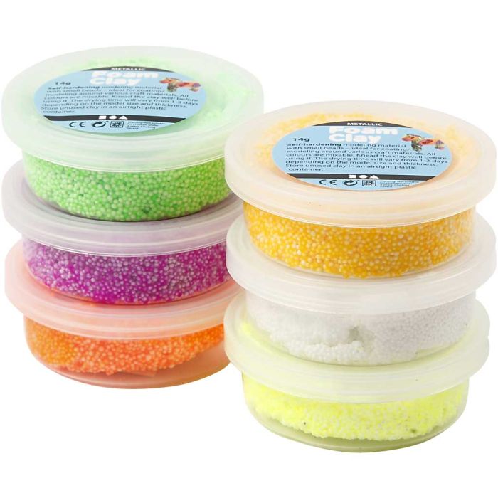 Foam Clay®, couleurs de printemps, 6x14 gr/ 1 Pq.