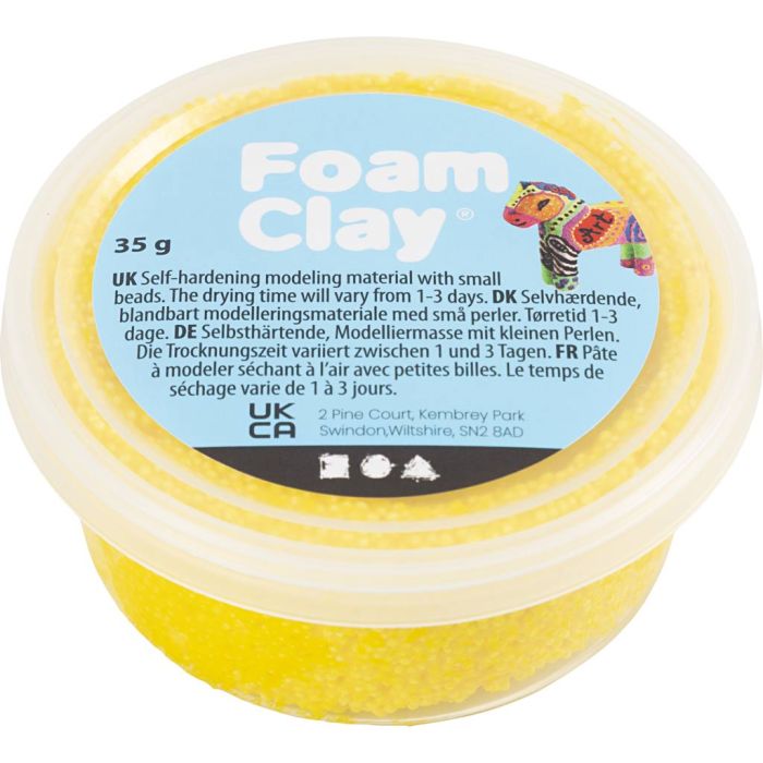 Foam Clay®, jaune, 35 gr/ 1 boîte