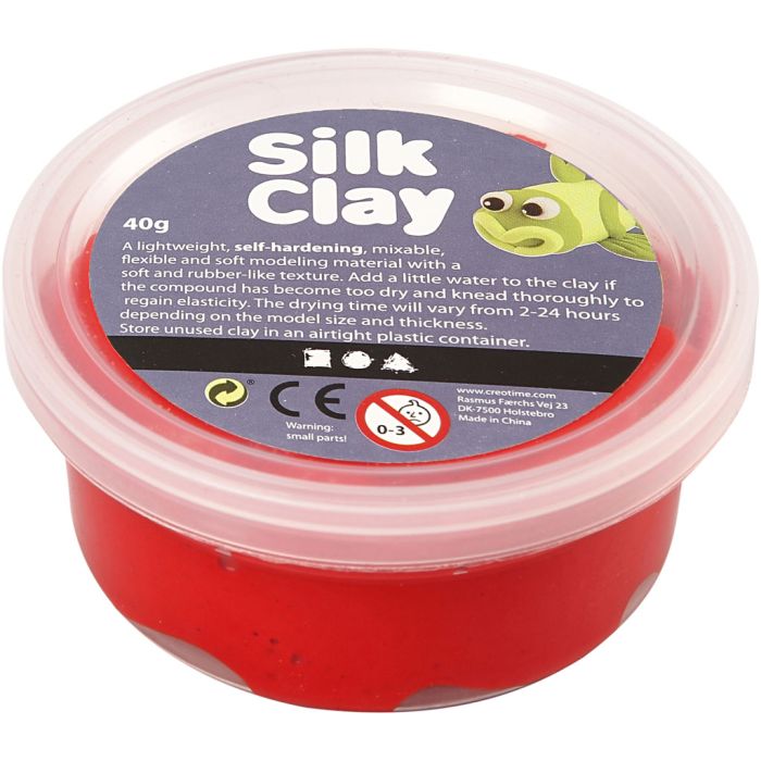Silk Clay®, rouge, 40 gr/ 1 boîte