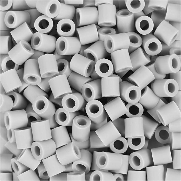 Les Perles NABBI BioBeads, dim. 5x5 mm, diamètre intérieur 2,5 mm, medium, gris, 1000 pièces/ 1 Pq.