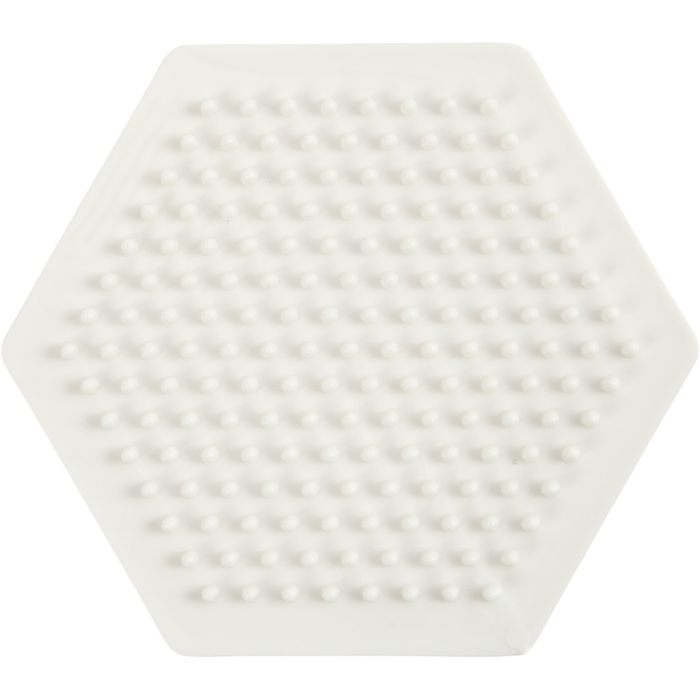 Plaques à Picots pour Perles NABBI BioBeads, hexagone, dim. 8,5x8,5 cm, medium, 1 pièce