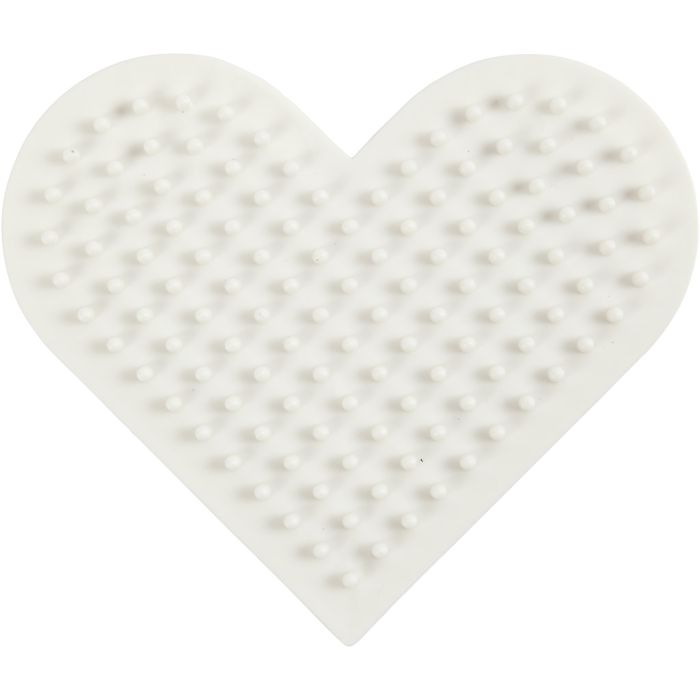 Plaques à Picots pour Perles NABBI BioBeads, petit coeur, dim. 7x8,5 cm, medium, 1 pièce