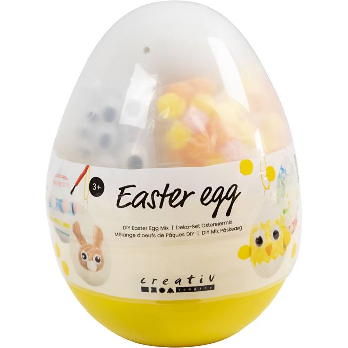 Mix Créatif Œuf de Pâques, H : 14 cm, d 11 cm, 1 pièce