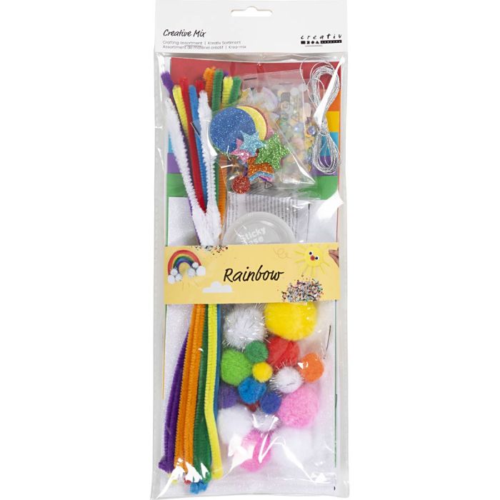 Assortiment de matériel créatif, Arc-en-ciel, 1 Pq.