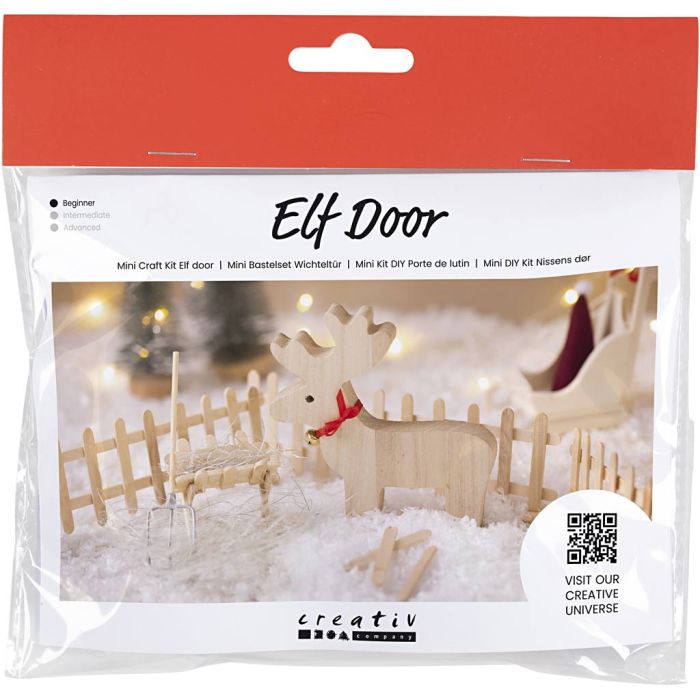 Mini Kit DIY Porte de Lutin, Renne, 1 Pq.