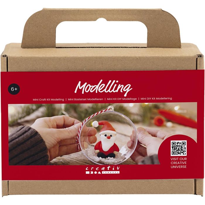 Mini Kit DIY Modelage, Père Noël, rouge/blanc, 1 Pq.