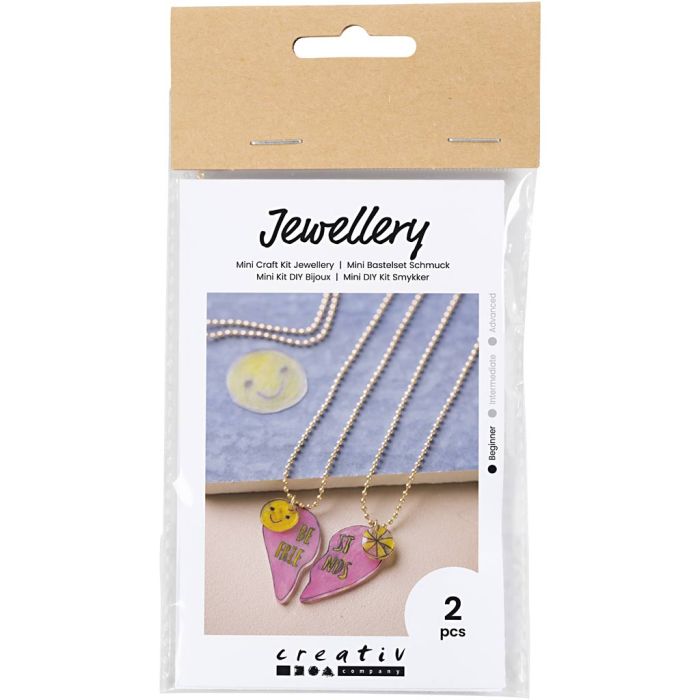 Mini Kit DIY Bijoux, Colliers d’amitié en plastique thermorétractable, 1 Pq.