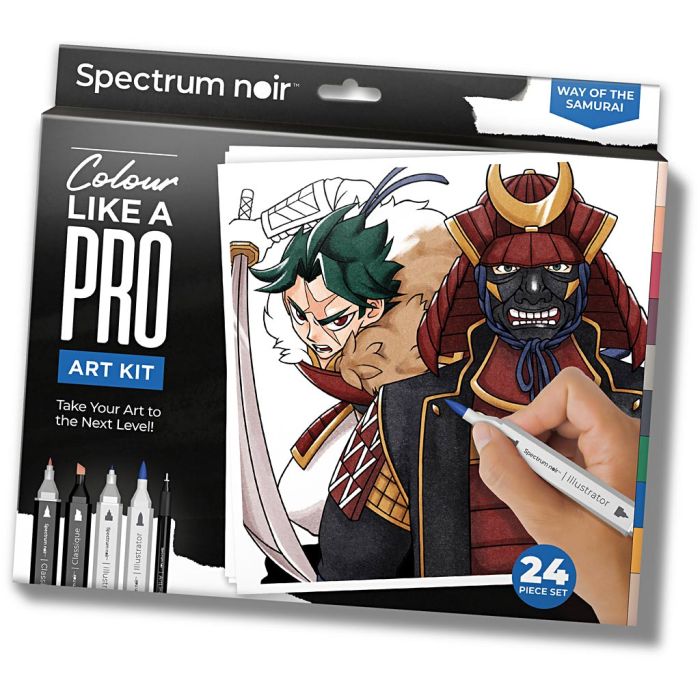 Kit DIY d’illustration, La voie du Samurai, ass. de couleurs, 1 Pq.