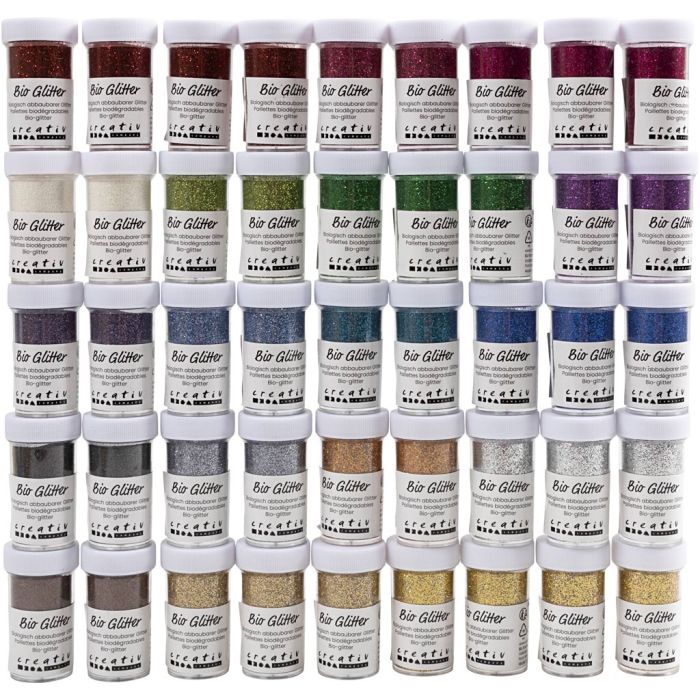Biopaillettes, ass. de couleurs, 46x27 ml/ 1 Pq.