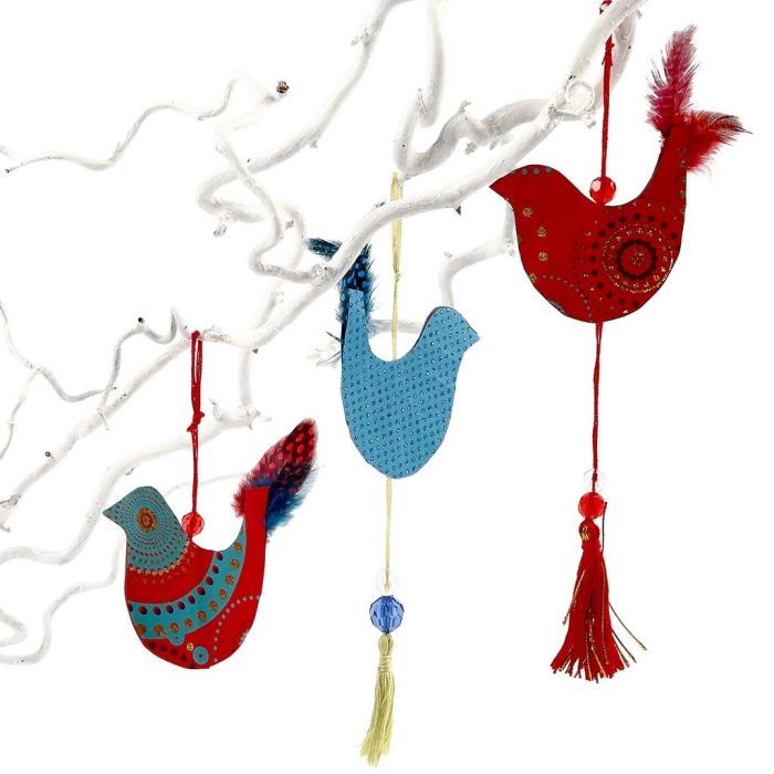 Une décoration d'oiseaux à suspendre des années 60