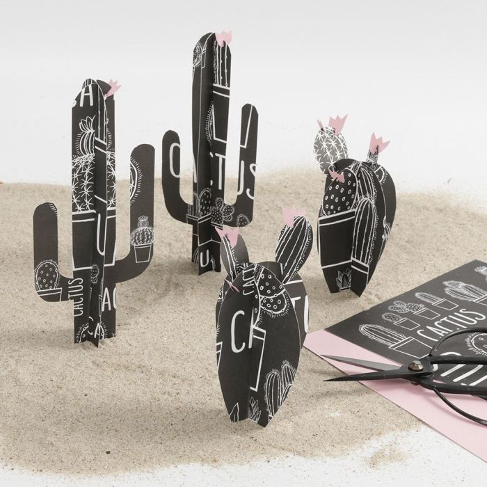 Un cactus réalisé avec le papier design de Vivi Gade